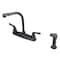 Kingston Brass NB750SP Water Onyx Centerset Kitchen Faucet, Black Stainless Steel NB750SP - alternate 1